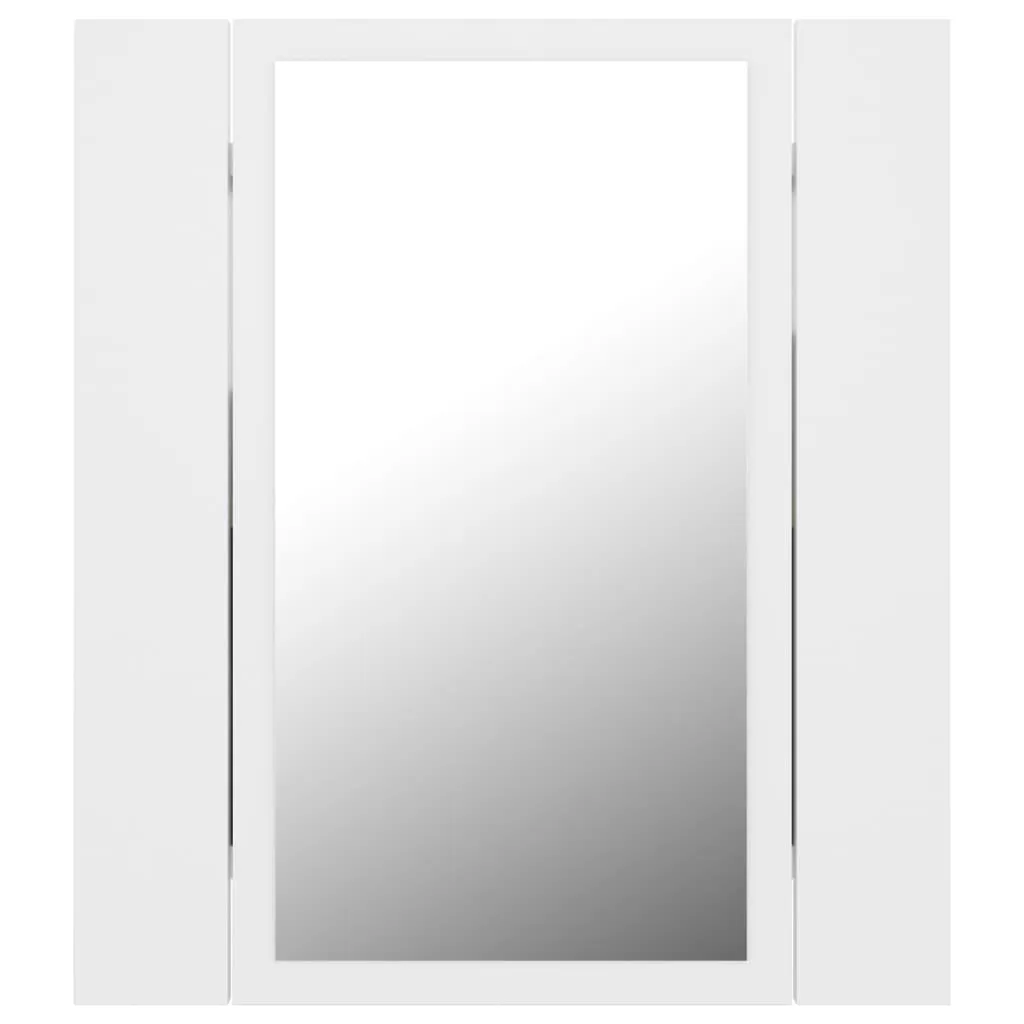 DULAP DE BAIE CU OGLINDA & LED, ALB [9]