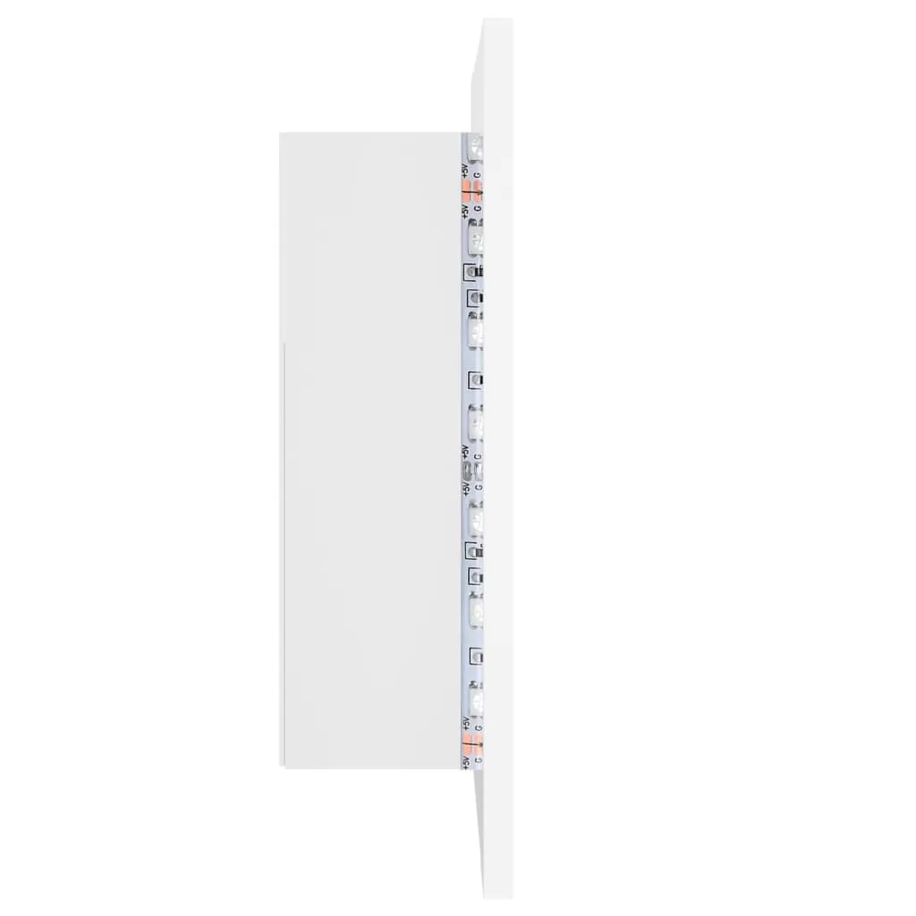 DULAP DE BAIE CU OGLINDA & LED, ALB [10]