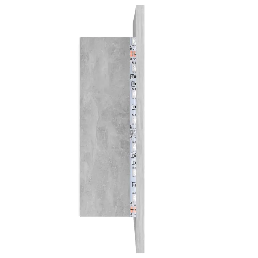 DULAP DE BAIE CU OGLINDA & LED, GRI BETON [10]