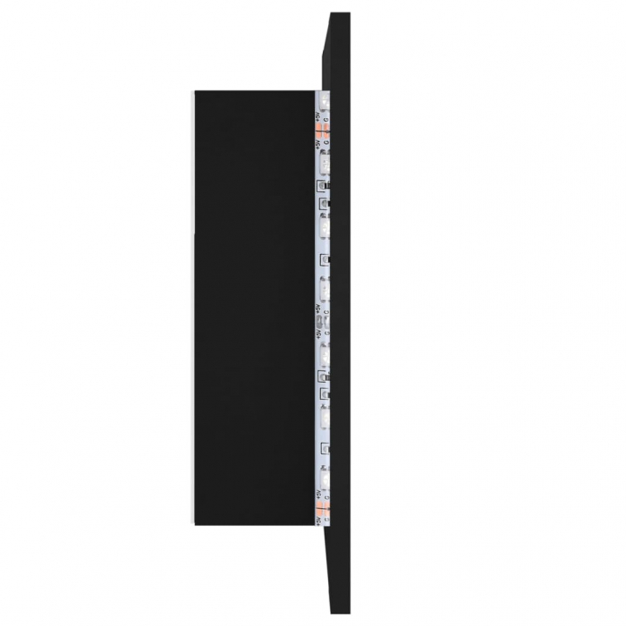 DULAP DE BAIE CU OGLINDA & LED, NEGRU [10]