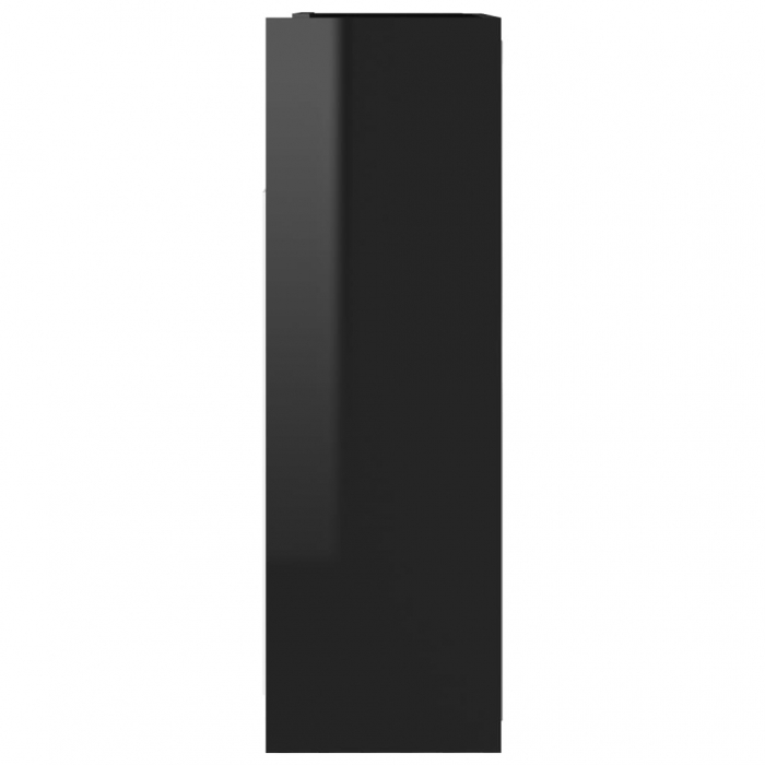 DULAP DE BAIE CU OGLINDA NEGRU EXTRALUCIOS 62.5X20.5X64 CM PAL, NEGRU LUCIOS [9]