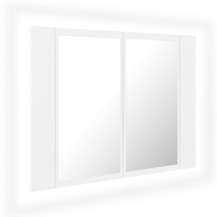 DULAP DE BAIE CU OGLINDA SI LED, ALB [2]