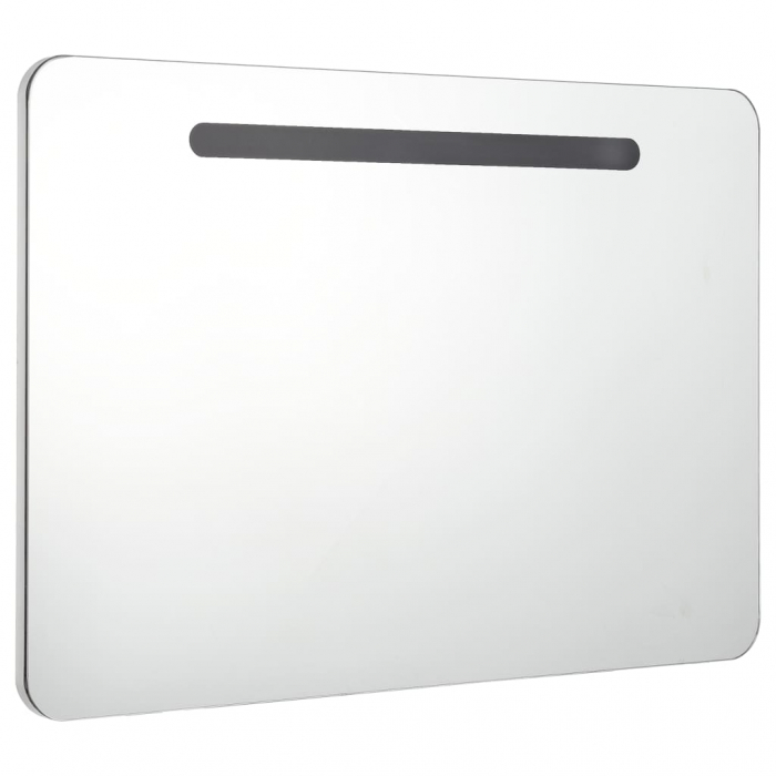 DULAP DE BAIE CU OGLINDA SI LED, ALB, 80 X 11 X 55 CM [3]