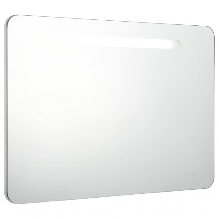 DULAP DE BAIE CU OGLINDA SI LED, ALB, 80 X 11 X 55 CM [2]