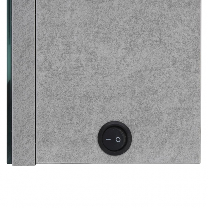 DULAP DE BAIE CU OGLINDA SI LED, GRI BETON, 89 X 14 X 62 CM [6]