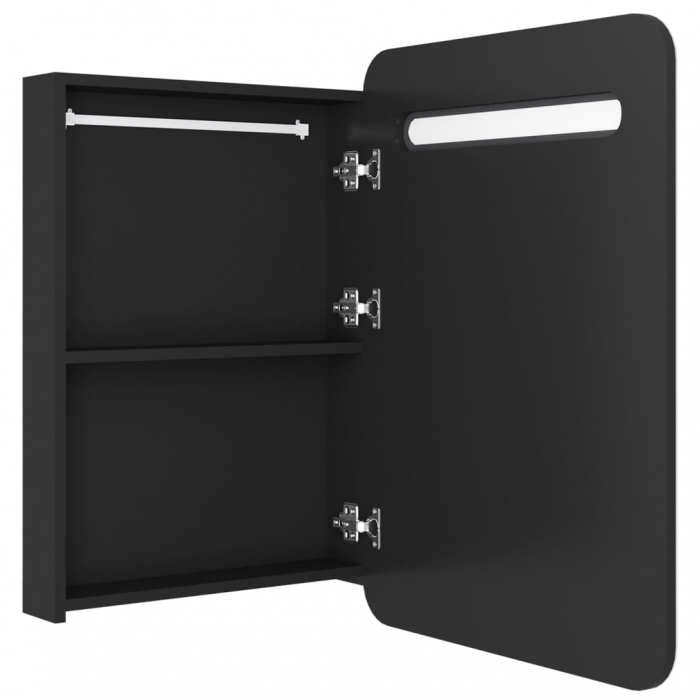 DULAP DE BAIE CU OGLINDA SI LED, NEGRU [5]