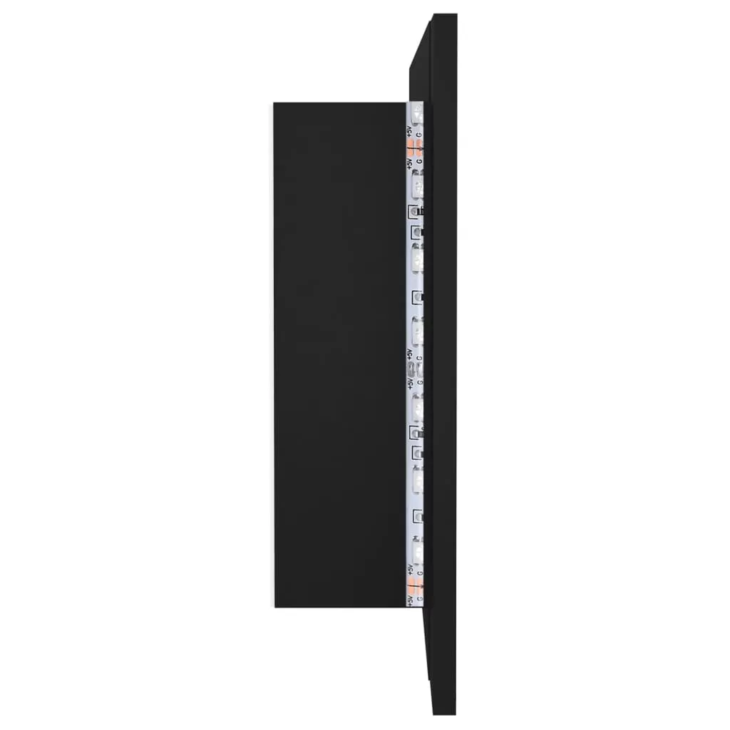 DULAP DE BAIE CU OGLINDA SI LED, NEGRU [11]