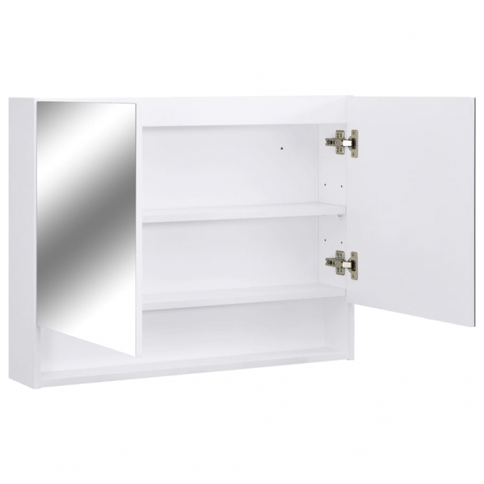 DULAP DE BAIE CU OGLINDA SI LED-URI, ALB [5]