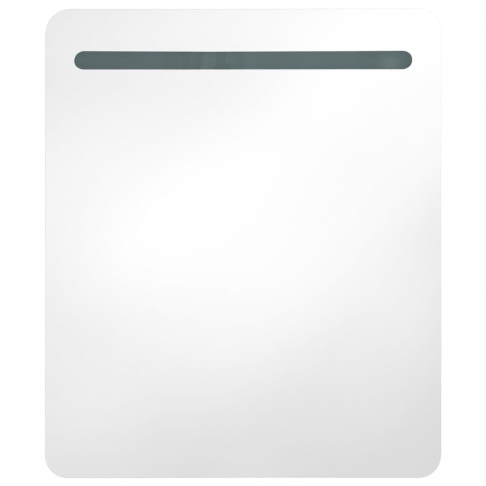DULAP DE BAIE CU OGLINDA SI LED-URI, ALB, 68 X 9 X 80 CM [4]