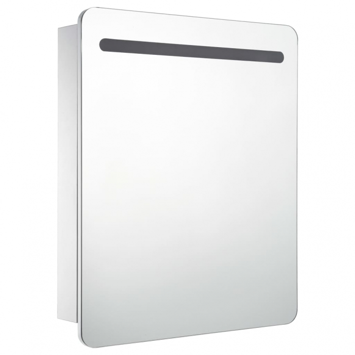 DULAP DE BAIE CU OGLINDA SI LED-URI, ALB, 68 X 9 X 80 CM [3]