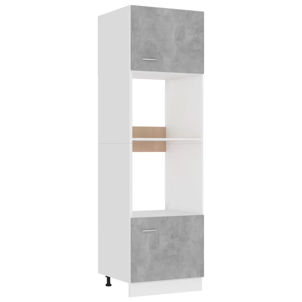 DULAP DE CUPTOR CU MICROUNDE, GRI BETON [1]