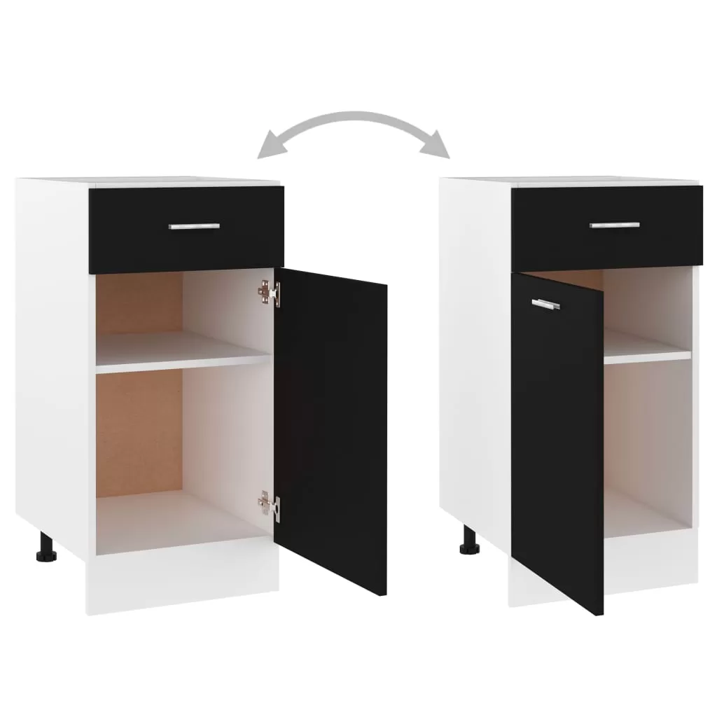 DULAP INFERIOR CU SERTAR, NEGRU [6]