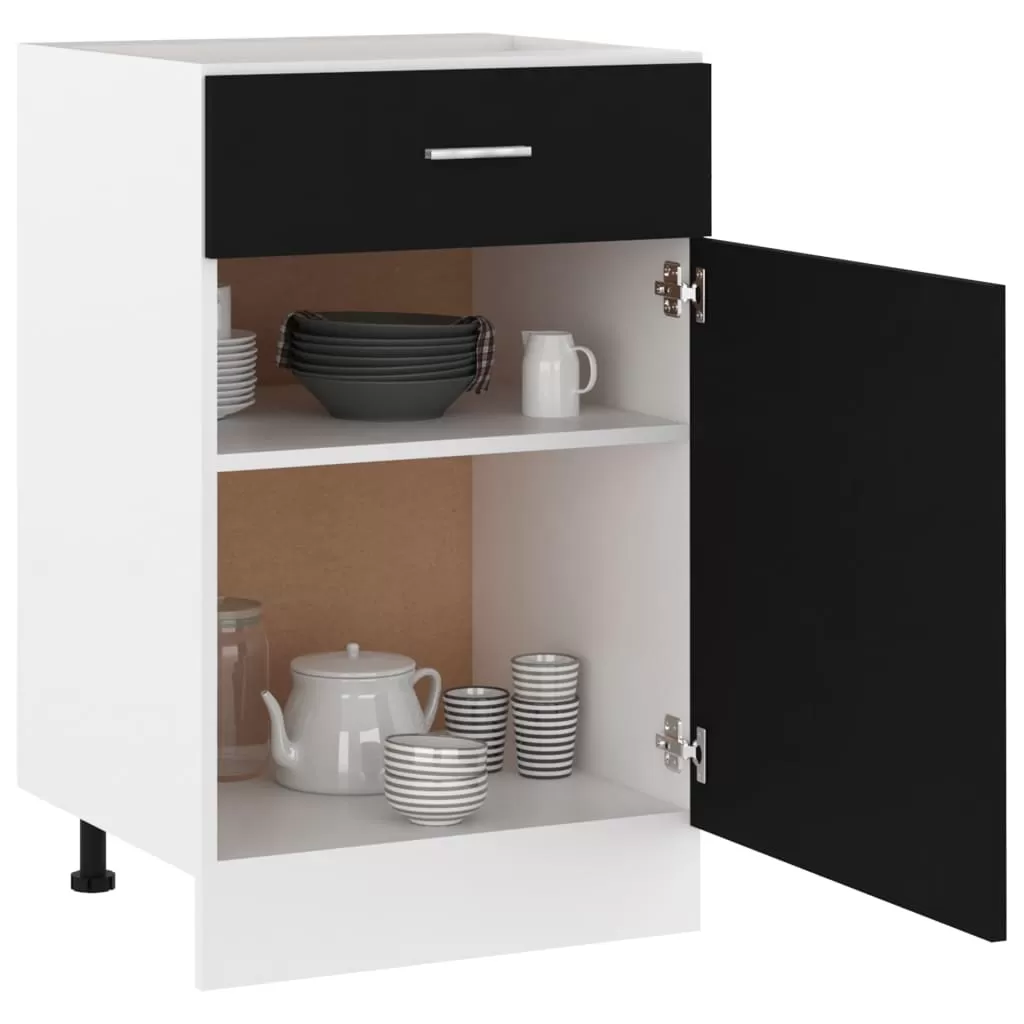 DULAP INFERIOR CU SERTAR, NEGRU [4]