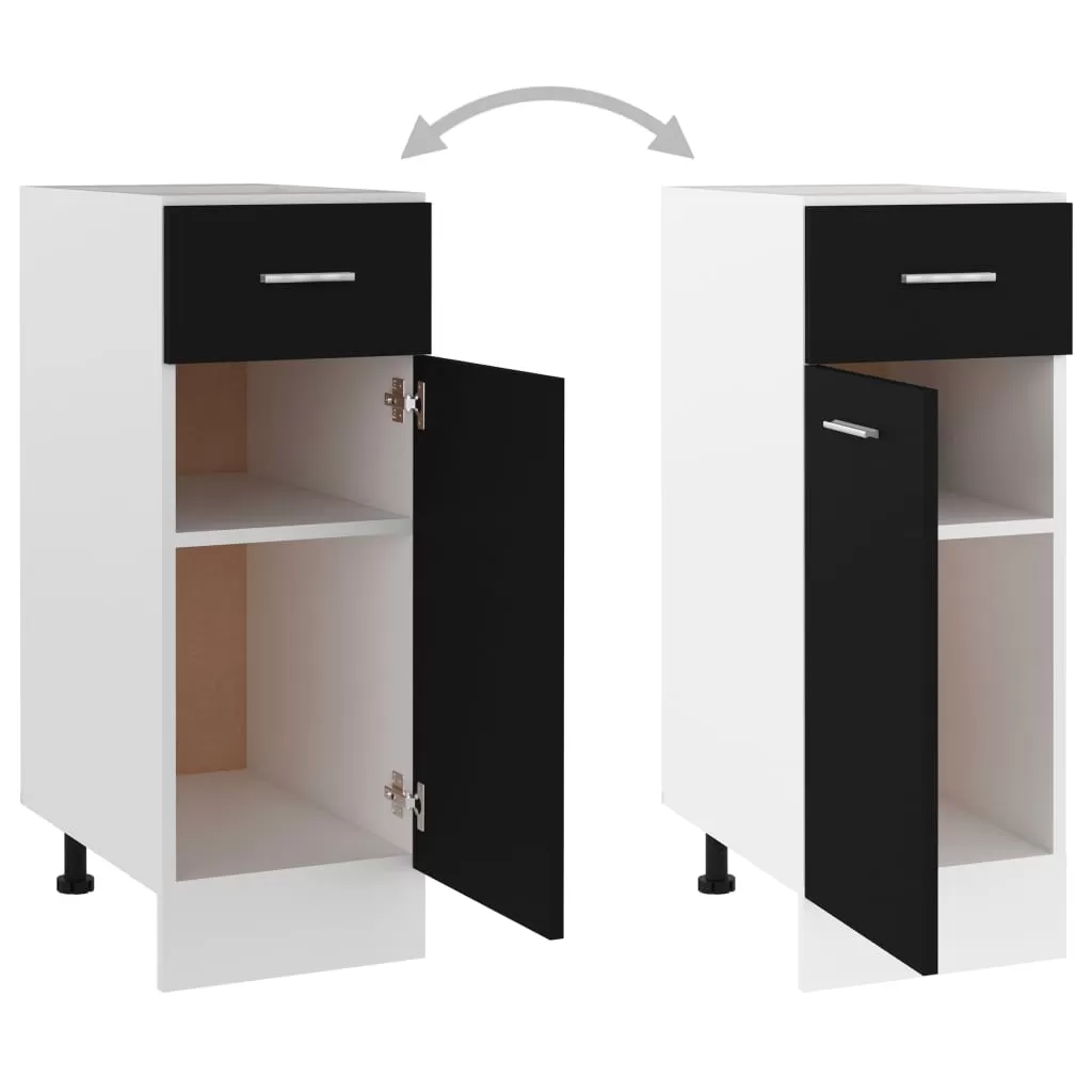 DULAP INFERIOR CU SERTAR, NEGRU [6]