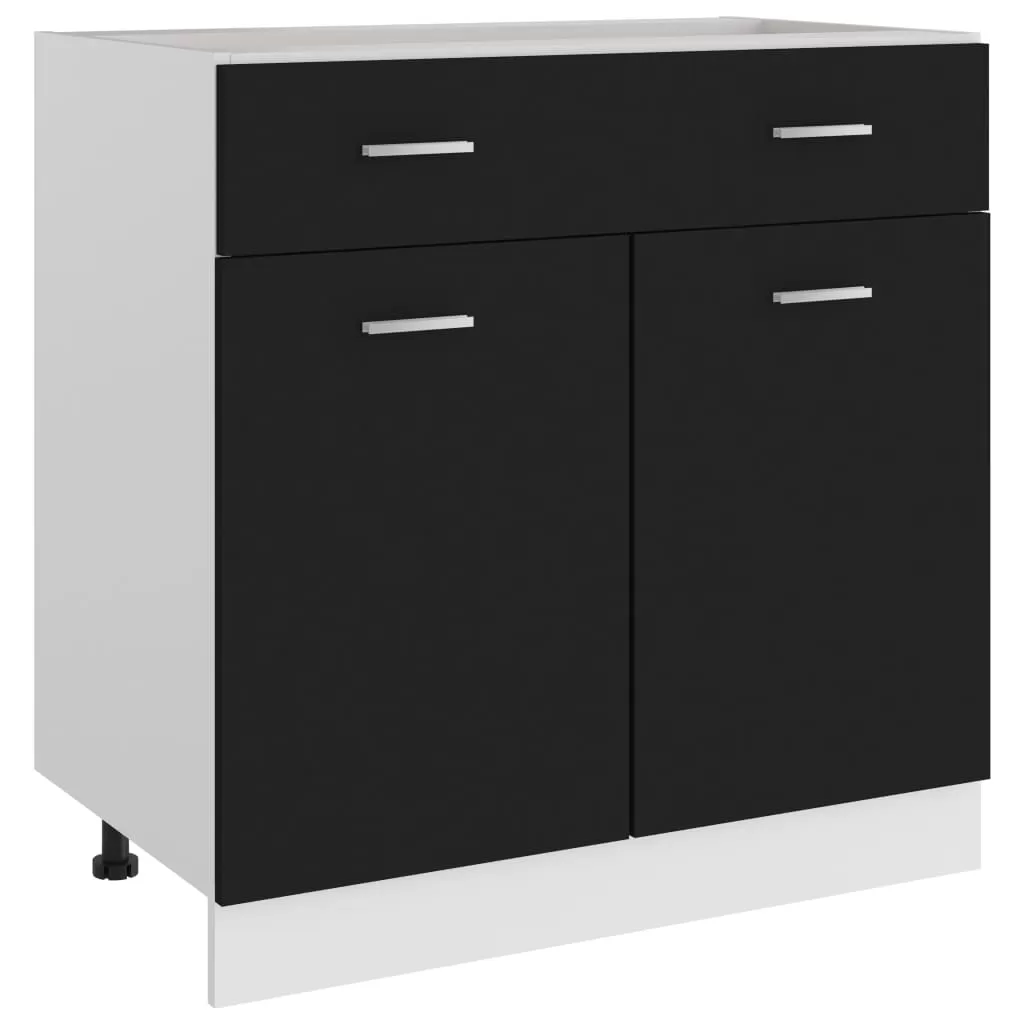 DULAP INFERIOR CU SERTAR, NEGRU [1]