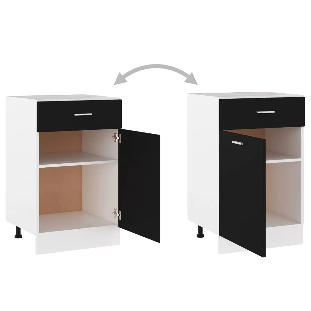 DULAP INFERIOR CU SERTAR, NEGRU [6]