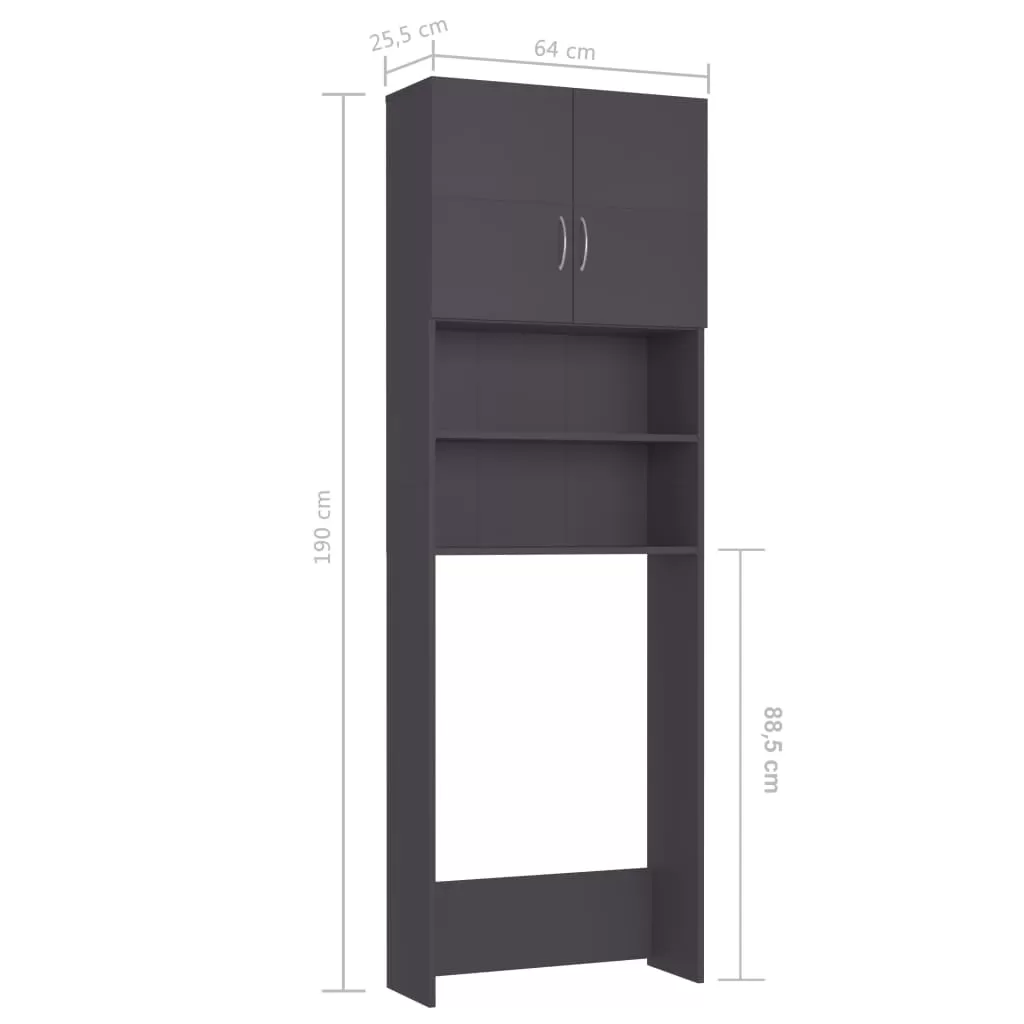 DULAP MASINA DE SPALAT, GRI, 64 X 25.5 X 190 CM [8]