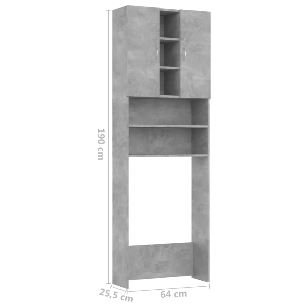 DULAP MASINA DE SPALAT, GRI BETON [9]