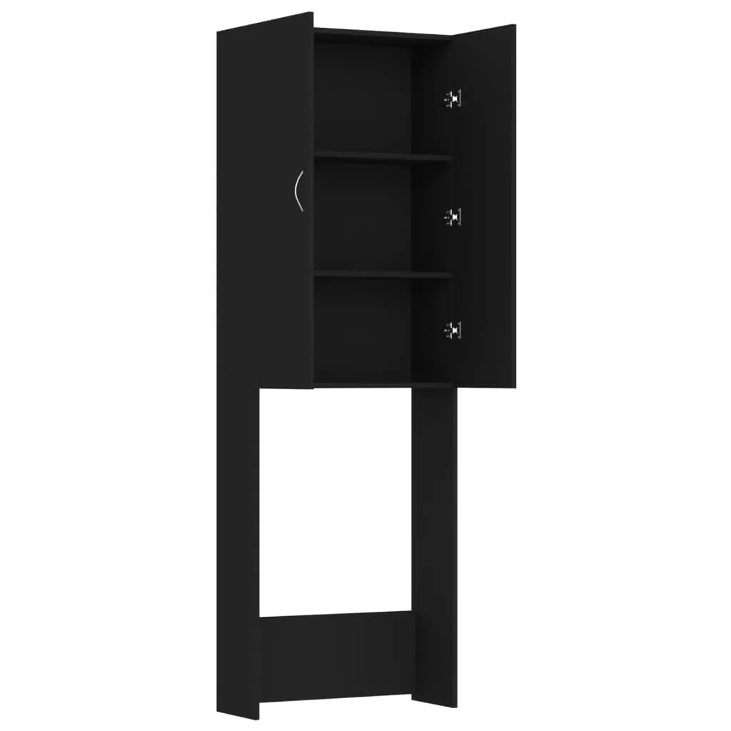 DULAP MASINA DE SPALAT, NEGRU, 64 X 25,5 X 190 CM [8]