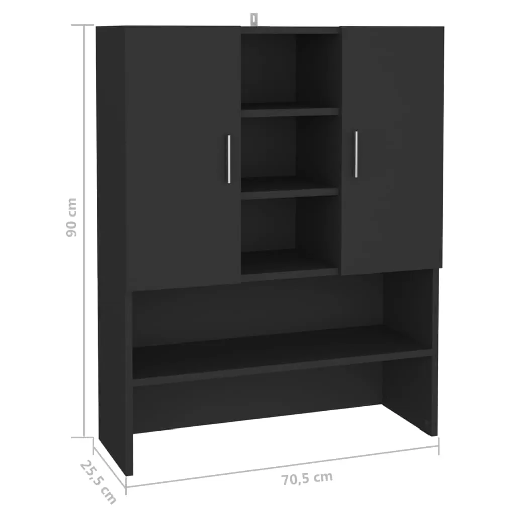 DULAP MASINA DE SPALAT, NEGRU [8]