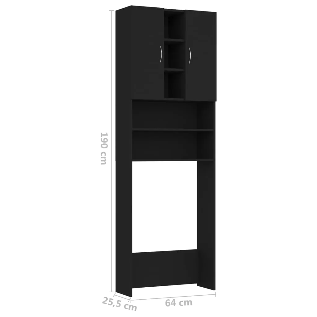 DULAP MASINA DE SPALAT, NEGRU [9]