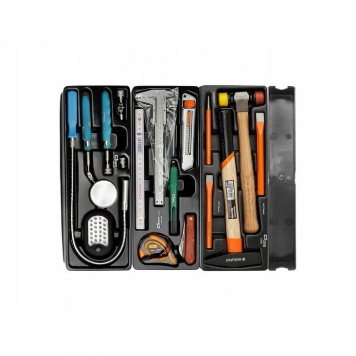 DULAP MOBIL PENTRU UNELTE, 10 SERTARE + SPATIU LATERAL CU USA, 970X927X465 MM, CONTINE 25 SETURI DE UNELTE, 386 ELEMENTE, RICHMANN EXCLUSIVE [11]