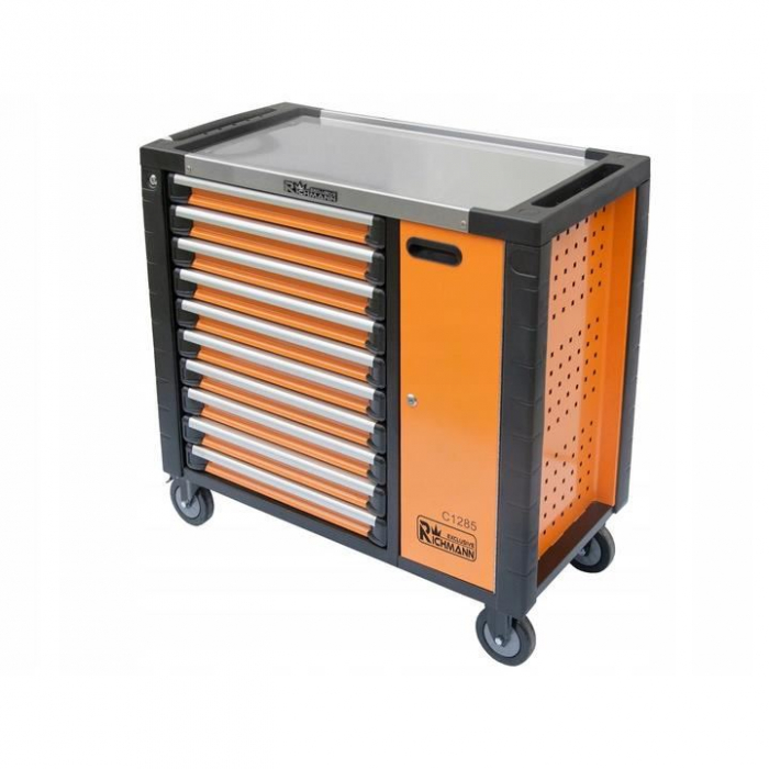 DULAP MOBIL PENTRU UNELTE, 10 SERTARE + SPATIU LATERAL CU USA, 970X927X465 MM, CONTINE 25 SETURI DE UNELTE, 386 ELEMENTE, RICHMANN EXCLUSIVE [2]