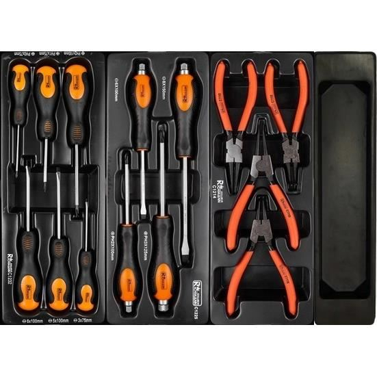 DULAP MOBIL PENTRU UNELTE, 7 SERTARE, 630X903X447 MM, CONTINE 12 SETURI DE UNELTE, 135 ELEMENTE, RICHMANN [4]