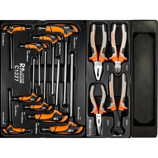 DULAP MOBIL PENTRU UNELTE, 7 SERTARE, 630X903X447 MM, CONTINE 12 SETURI DE UNELTE, 135 ELEMENTE, RICHMANN [6]
