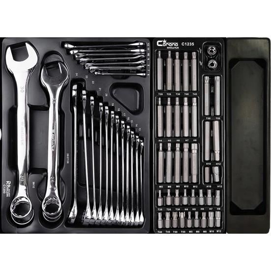 DULAP MOBIL PENTRU UNELTE, 7 SERTARE, 630X903X447 MM, CONTINE 12 SETURI DE UNELTE, 135 ELEMENTE, RICHMANN [3]