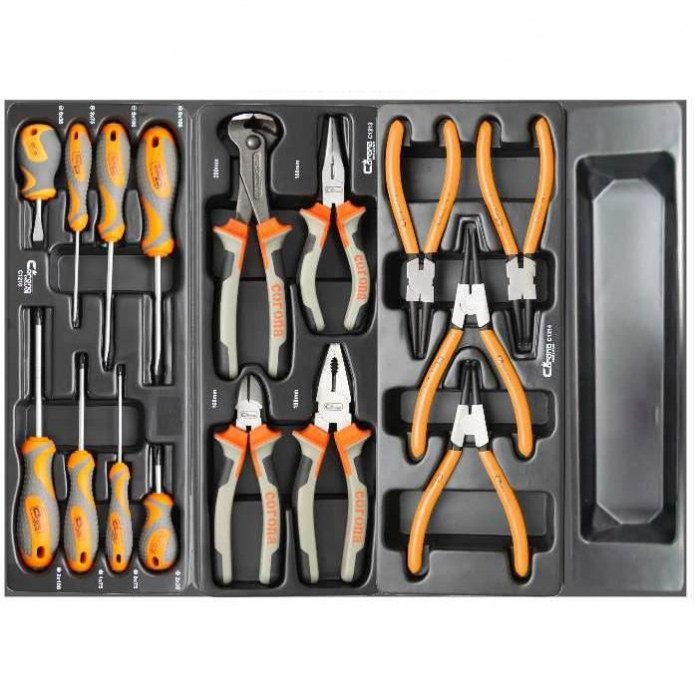 DULAP MOBIL PENTRU UNELTE, 7 SERTARE + SPATIU LATERAL CU USA, 970X927X465 MM, CONTINE 14 SETURI DE UNELTE, 268 ELEMENTE, RICHMANN EXCLUSIVE [5]