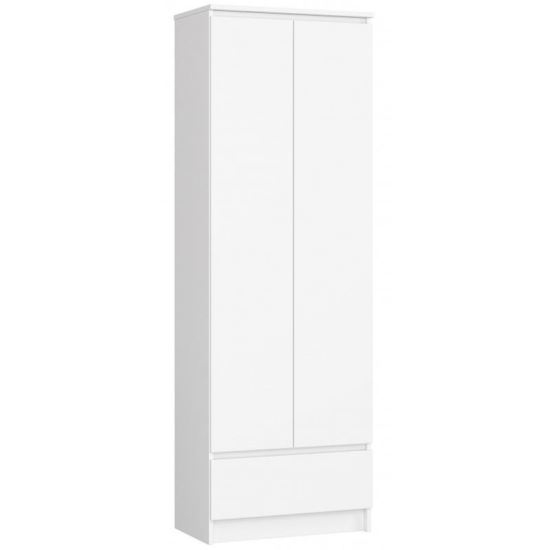 DULAP, PLACA LAMINATA, 1 SERTAR, 4 RAFTURI, 2 USI, ALB, 60X35X180 CM [1]