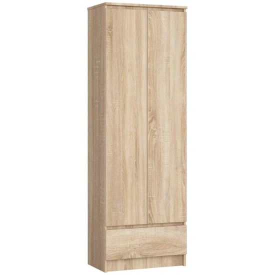 DULAP, PLACA LAMINATA, 1 SERTAR, 4 RAFTURI, 2 USI, STEJAR, 60X35X180 CM [1]