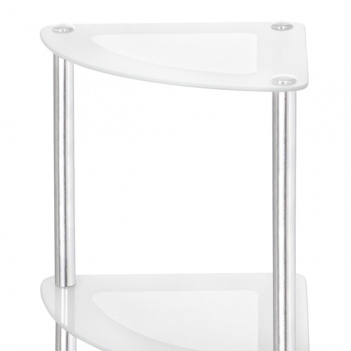 ETAJERA, RAFT, DE COLT, METAL SI STICLA, 3 POLITE, 38.5X27.5X72.5 CM, SPRINGOS [7]