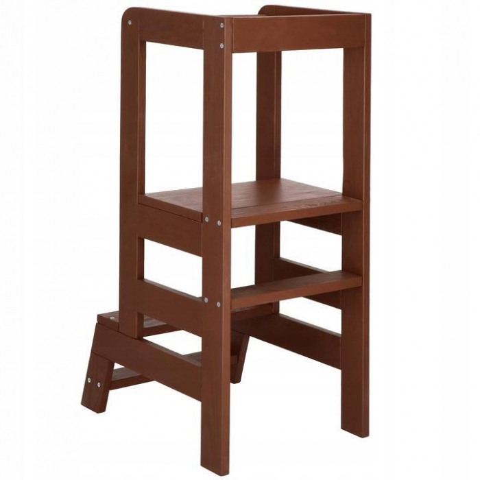 INALTATOR MULTIFUNCTIONAL/AJUTOR DE BUCATARIE PENTRU COPII, AJUSTABIL, LEMN, MARO, 39X52X90 CM, SPRINGOS [7]