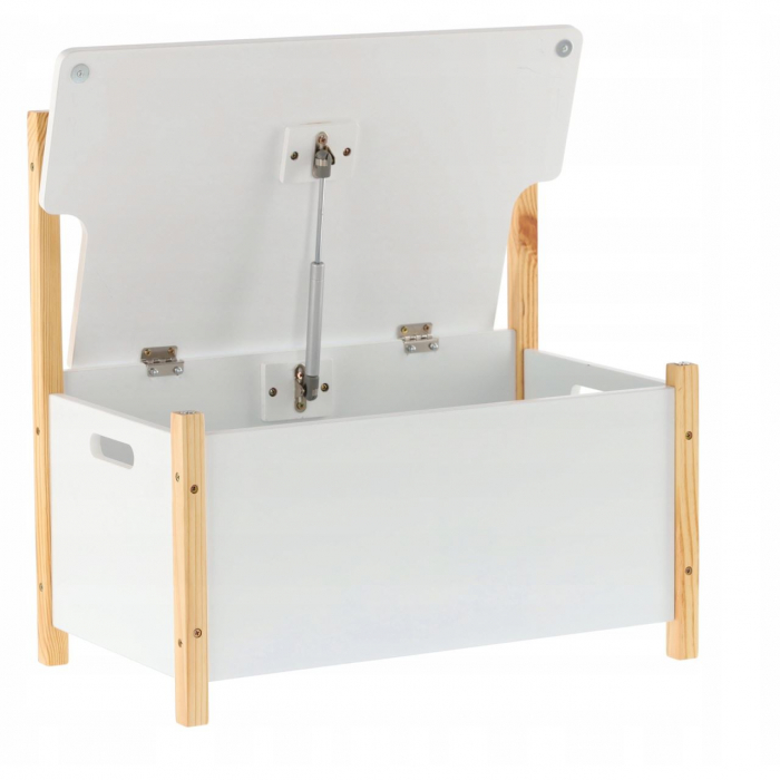 LADA DEPOZITARE 2 IN 1, CU BANCA, LEMN, MDF, ALB, 60X34.5X56 CM, DAISY [3]
