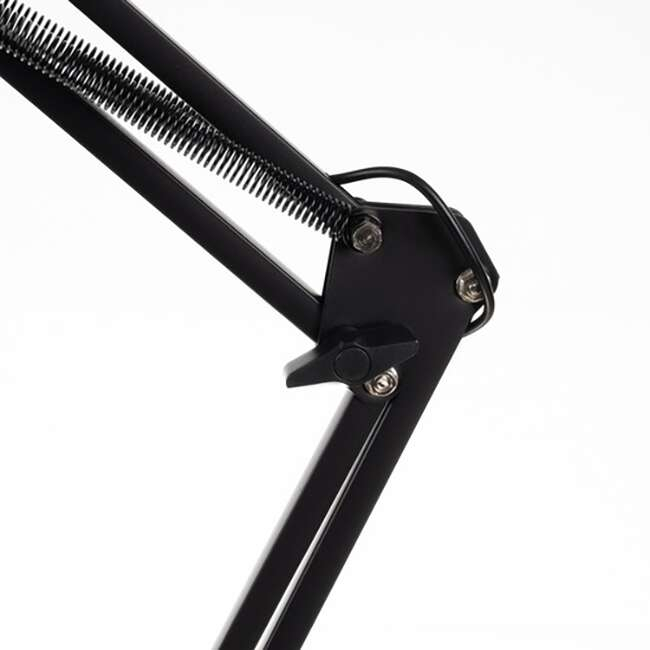 LAMPA DE BIROU 2 IN 1, CU PRINDERE MASA, BRAT FLEXIBIL, 3 CULORI LUMINA, 10 NIVELURI, USB, NEGRU, 3X37 CM, IZOXIS [15]