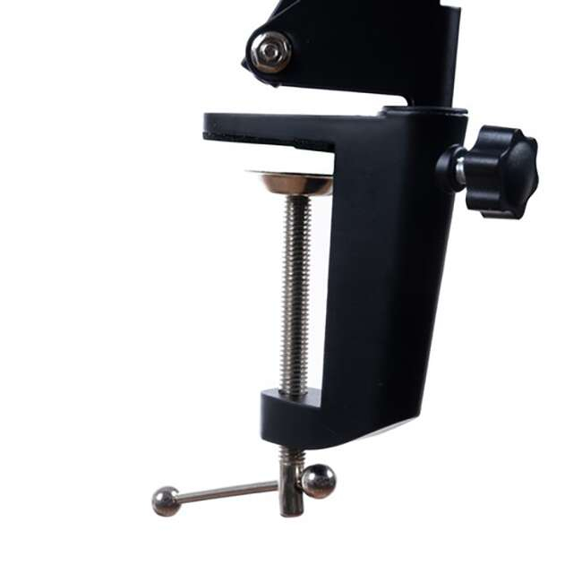 LAMPA DE BIROU 2 IN 1, CU PRINDERE MASA, BRAT FLEXIBIL, 3 CULORI LUMINA, 10 NIVELURI, USB, NEGRU, 3X37 CM, IZOXIS [17]