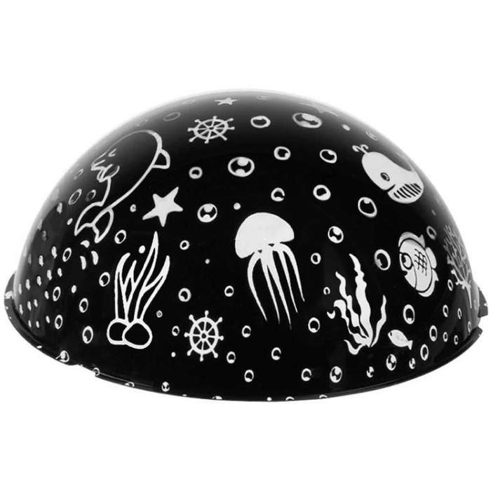 LAMPA DE NOPTIERA CU PROIECTOR, PENTRU COPII, CUPOLA ROTATIVA, 2 MODURI, ALBASTRU, 230V/4XAAA, 11.5X10 CM, MALATEC [6]