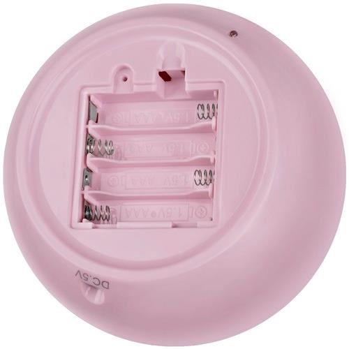LAMPA DE NOPTIERA CU PROIECTOR, PENTRU COPII, CUPOLA ROTATIVA, 2 MODURI, ROZ, 230V/4XAAA, 11.5X10 CM [4]
