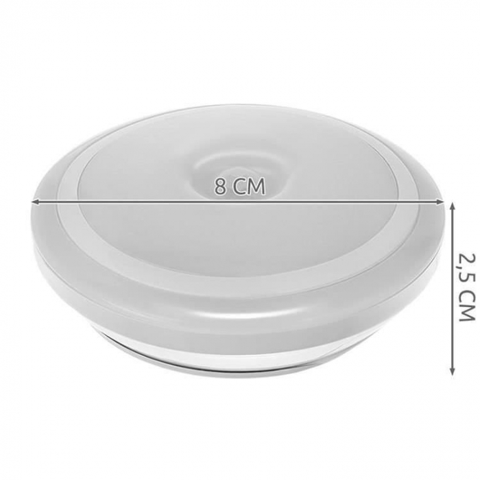 LAMPA DE PERETE CU SENZOR DE MISCARE, LED, 3XAAA, 8X2.5 CM, ISOTRADE [2]