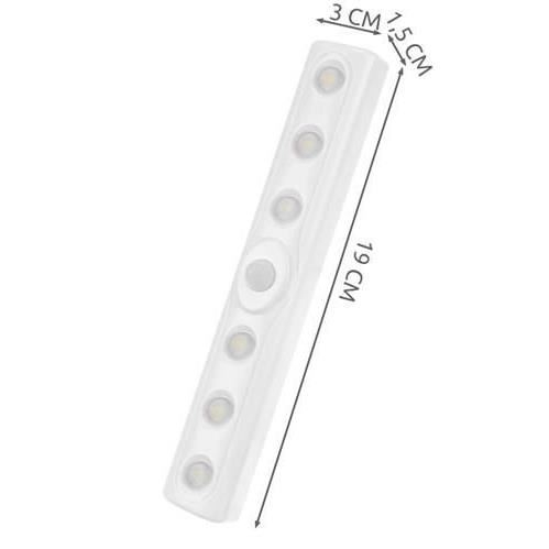 LAMPA DE PERETE CU SENZOR DE MISCARE, TIP BANDA, LED, 3XAAA, 19X3X1.5 CM, ISOTRADE [3]