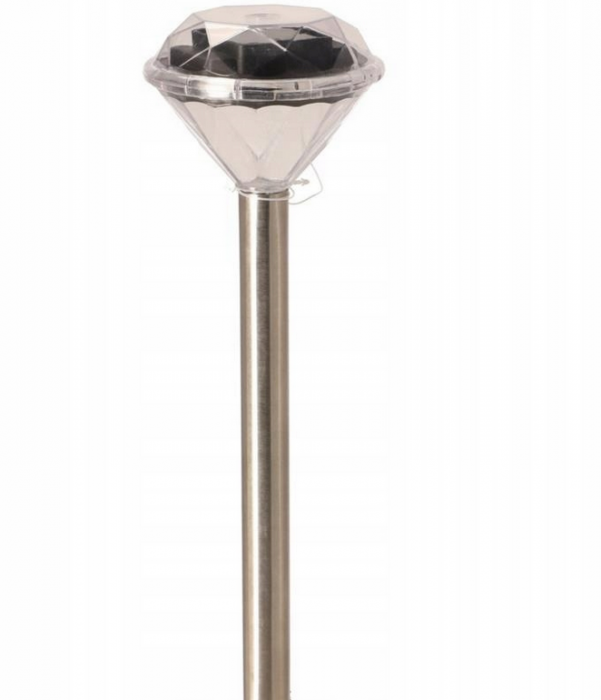 Lampa solara Diamond din otel inoxidabil, 1LED alb, 34,5x8x8cm [1]