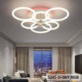 LUSTRA LED DIMABILA CU TELECOMANDA 3 FUNCTII RGB NEON 80W [1]