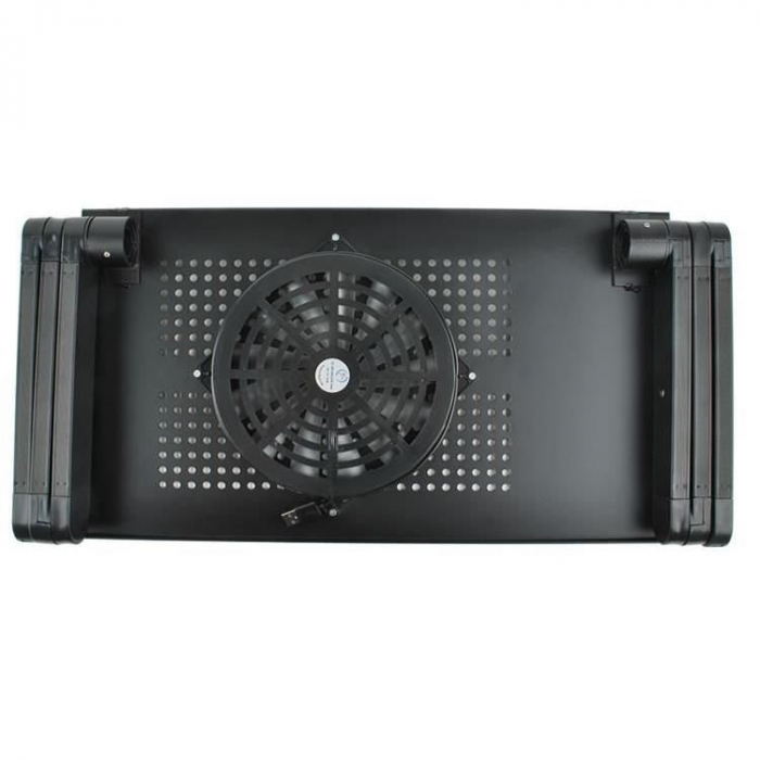 MASA PENTRU LAPTOP, PLIABILA, AJUSTABILA, VENTILATOR CU USB, MOUSE PAD DETASABIL, 48X27X48 CM, ISOTRADE [22]