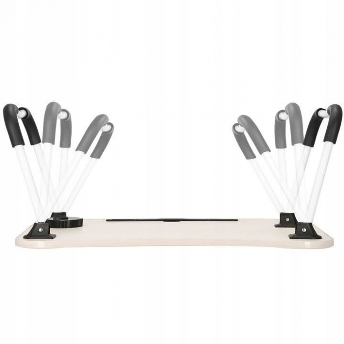 MASA PENTRU LAPTOP, PLIABILA, SUPORT PAHAR, MDF, METAL, PE, CREM, 60X40X27 CM, SPRINGOS [2]