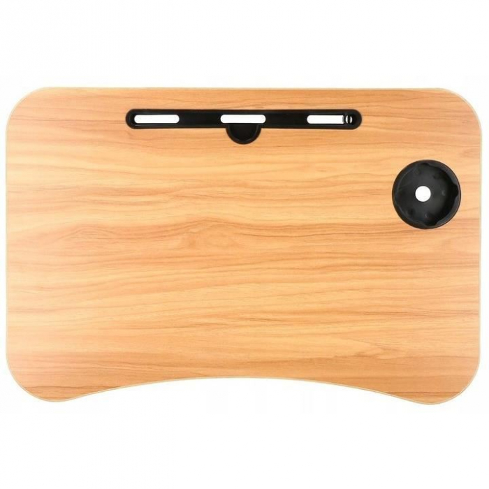 MASA PENTRU LAPTOP, PLIABILA, SUPORT PAHAR, MDF, METAL, PE, NATUR, 60X40X27 CM, SPRINGOS [7]