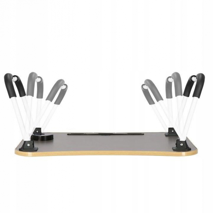 MASA PENTRU LAPTOP, PLIABILA, SUPORT PAHAR, MDF, METAL, PE, NATUR, 60X40X27 CM, SPRINGOS [2]