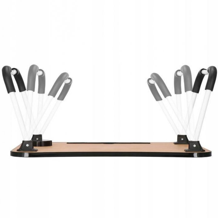 MASA PENTRU LAPTOP, PLIABILA, SUPORT PAHAR, MDF, METAL, PE, NEGRU, 60X40X27 CM, SPRINGOS [2]