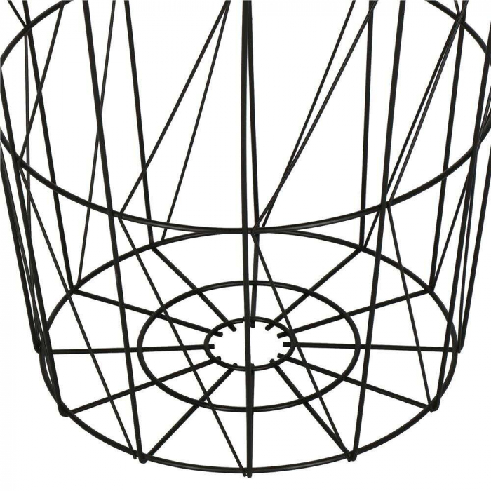 MASA ROTUNDA CU COS DEPOZITARE, MDF, BAZA METALICA, NEGRU SI ALB, 26.5/35X40 CM, RINO, SPRINGOS [10]